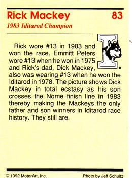 1992 MotorArt Iditarod Sled Dog Race #83 1983 Champion Back